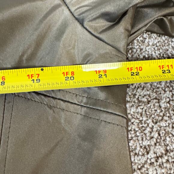 VTG Colebrook & Co Large Chic Faux Fur Collar Removable Vinyl Retro Lined Jacket - Picture 11 of 16